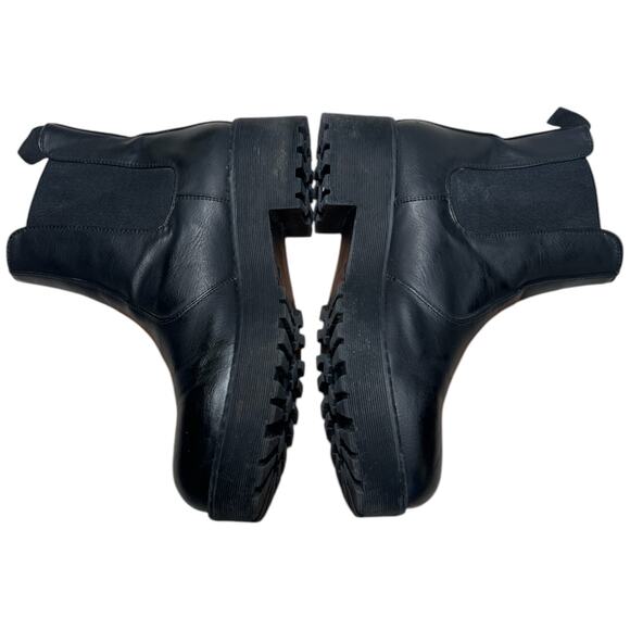 DIRTY LAUNDRY Monet Chelsea Boots Women's 8 Black Platform Rugged Lug Sole READ - Picture 9 of 12